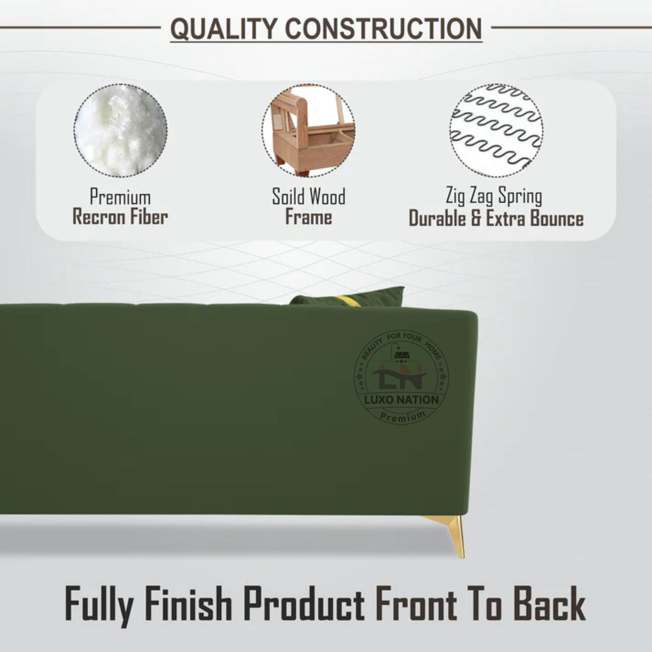 Luxo Nation Modern Luxury Sectional Sofa – Ultimate Comfort & Style